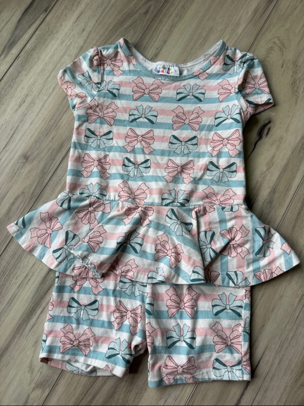 Dot Dot Smile Bows romper